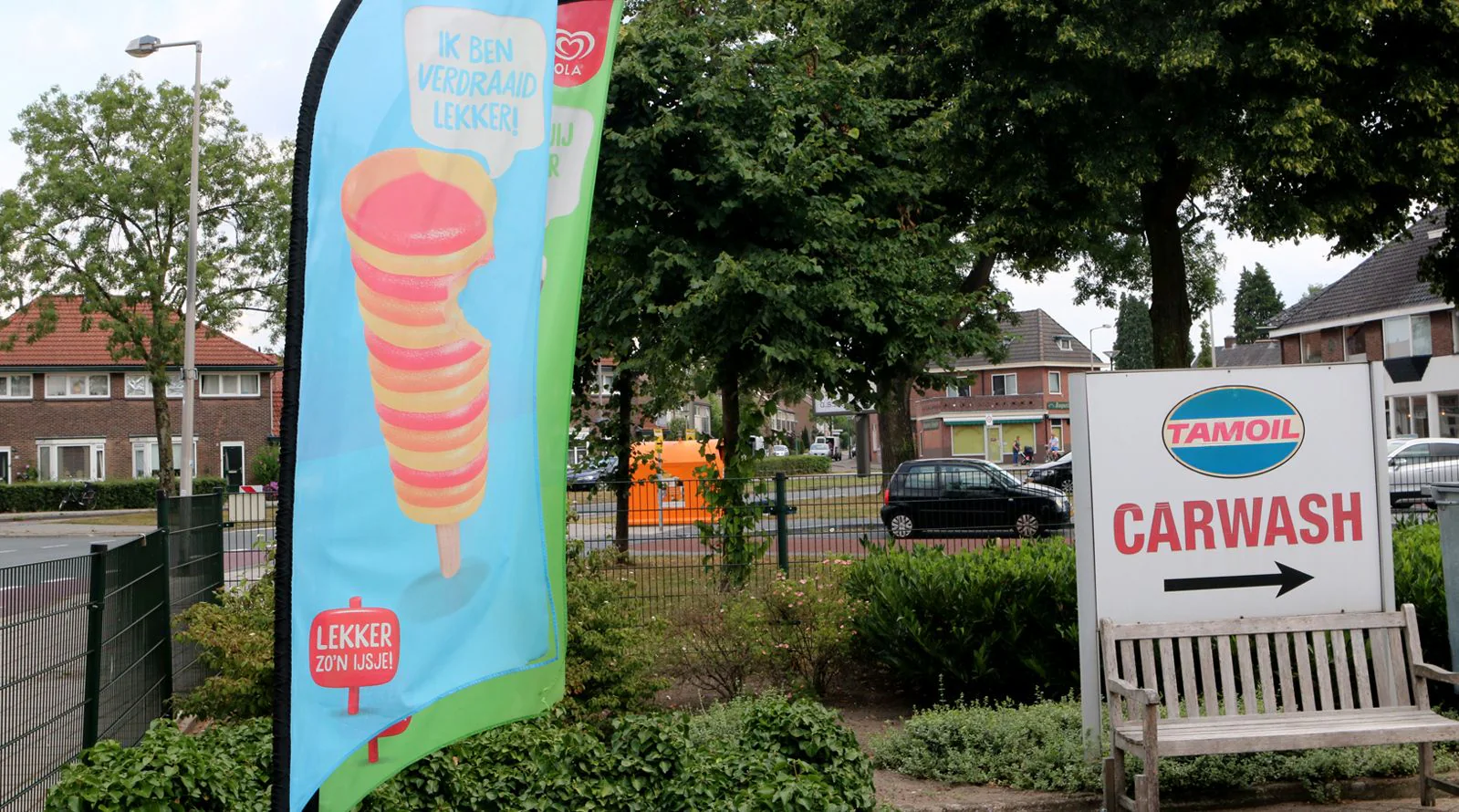 Bewegwijzering naar de carwash van De Laares – Tamoil Tankstation de Laares, Enschede