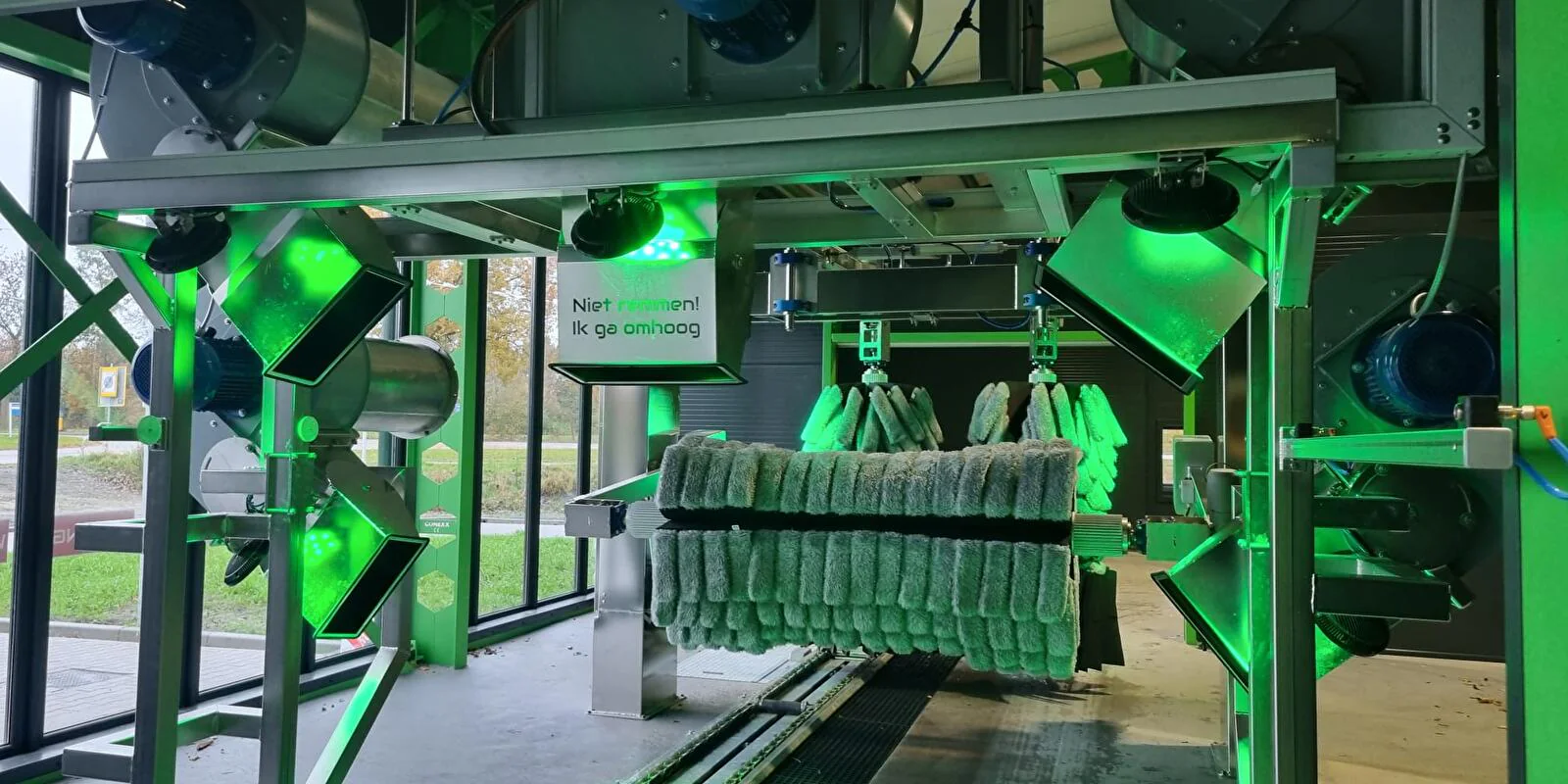 Drooginstallatie in de wasstraat – A7-Carwash, Kolham