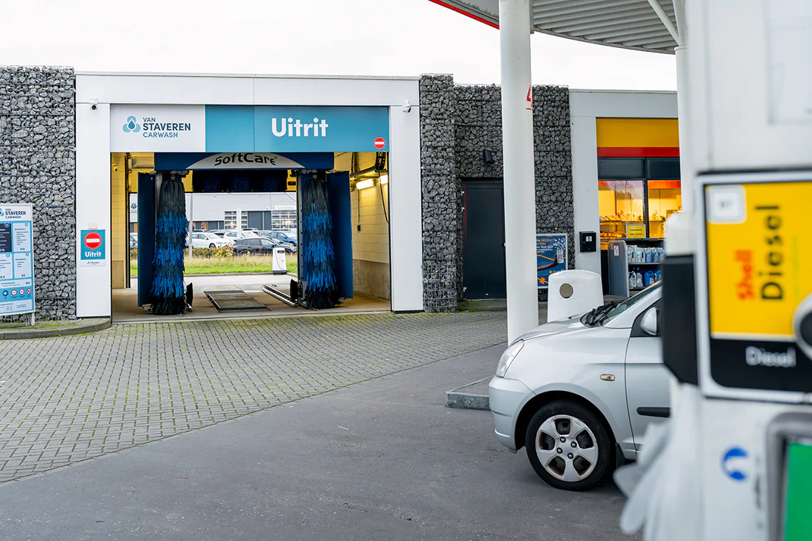 Uitrit van de wasinstallatie in Kampen – Shell Kampen, Kampen